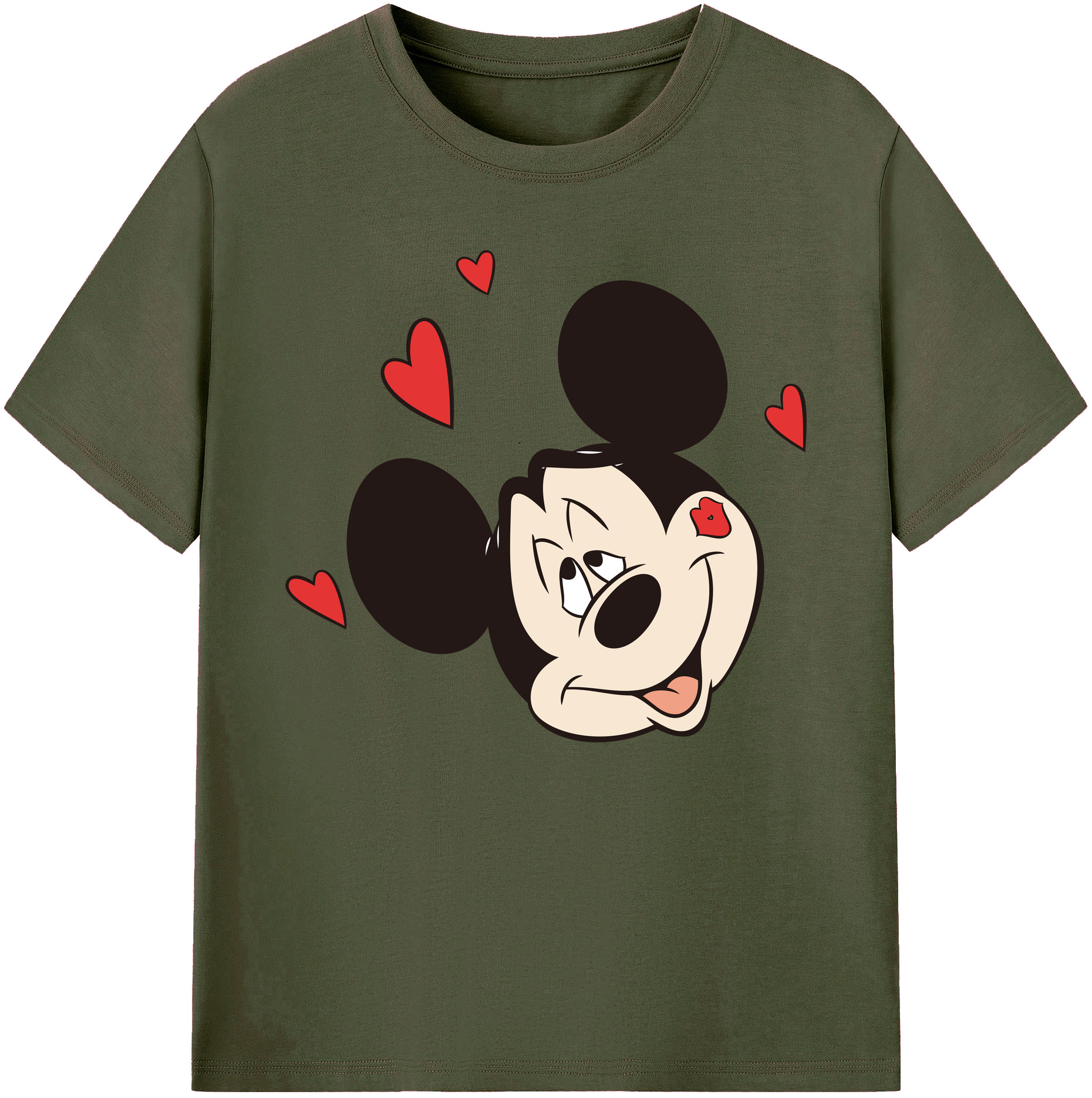 ミッキーマウス Mickey Mouse 綿100％ メンズ半袖Tシャツ｜肌触りやわらか＆通気性